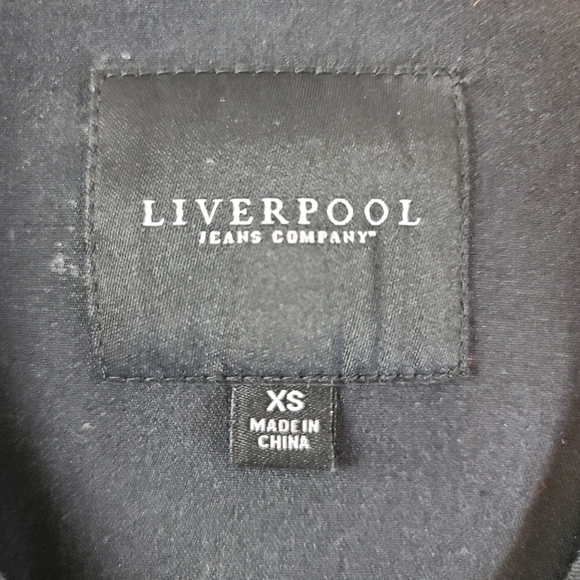 Liverpool Women's Size XS Black Stretch Knit with Zippers Moto Jacket - Picture 3 of 8